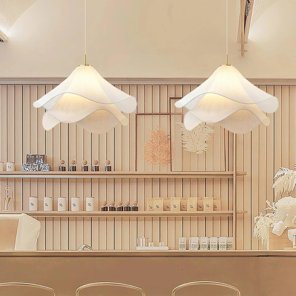 Alvéna | Suspension moderne avec lumière douce ajustable