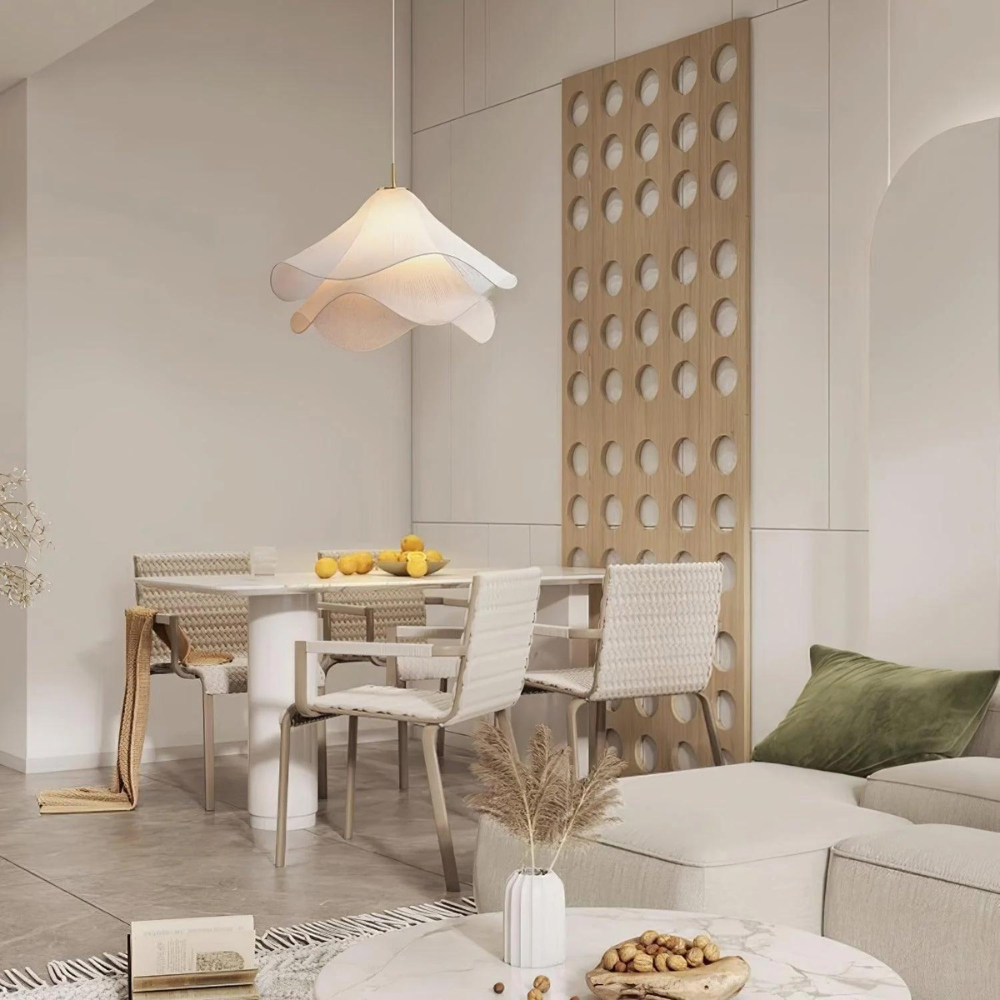 Alvéna | Suspension moderne avec lumière douce ajustable