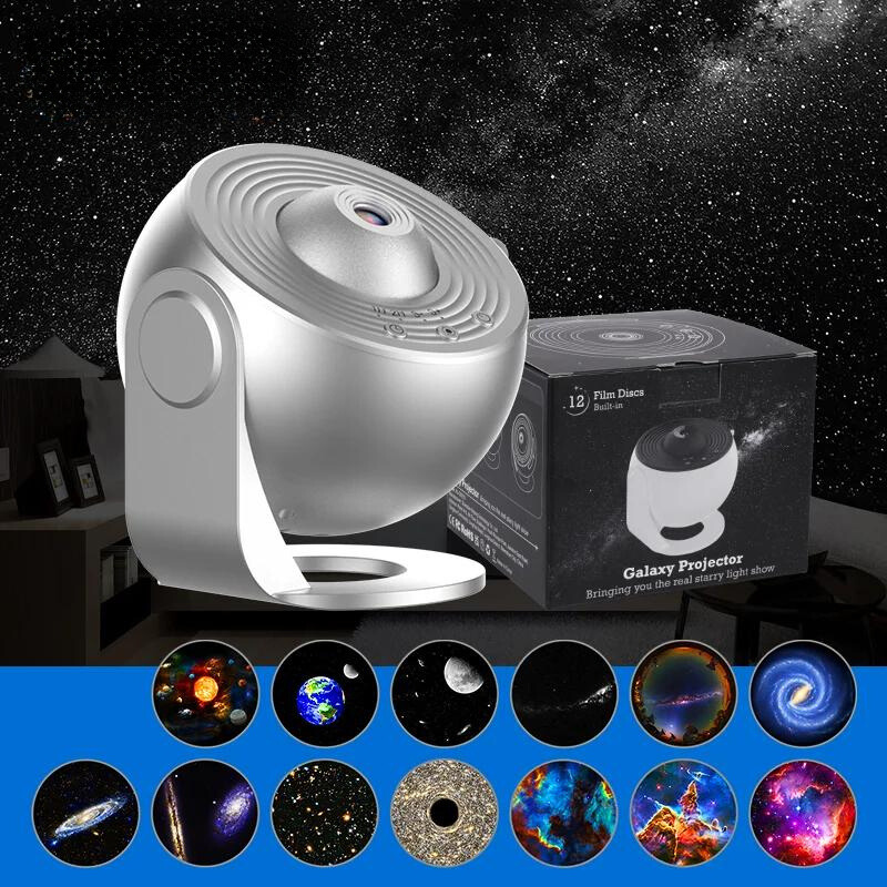 Astralis | Projecteur d’Étoiles LED – 12 Scénarios HD Rotatifs 360°