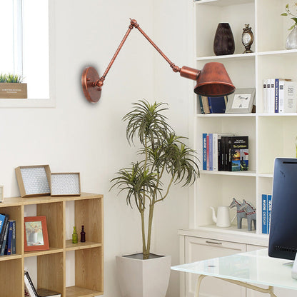 Auréflex | Applique Murale Vintage – Bras Articulé & Style Élégant Rouille