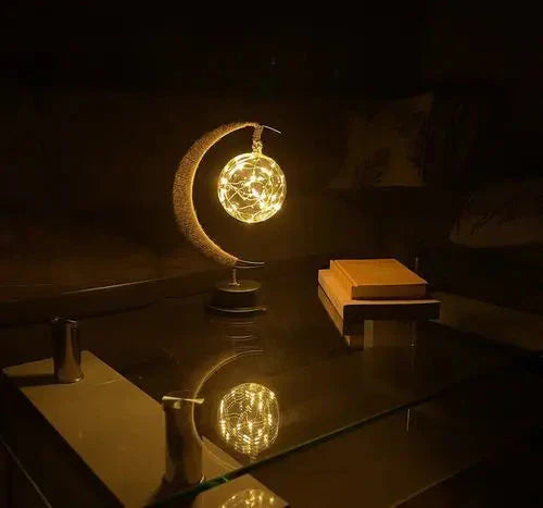 Auréna | Lampe de Table – Design Lunaire et Élégance Étoilée