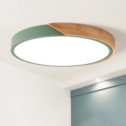 Aurévo | Plafonnier LED – Élégance Moderne et Détails en Bois