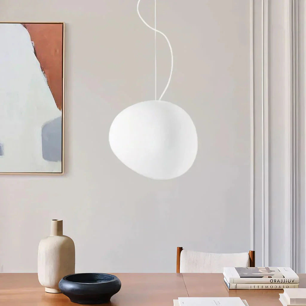 Galésia | Suspension Galet – Lumière Diffuse et Minimalisme