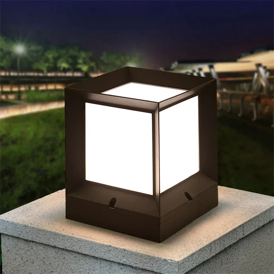 Calyra | Lampe Debout Extérieure – Éclairage Moderne et Élégant pour Allée et Jardin Blanc froid C - 20x20x26 cm