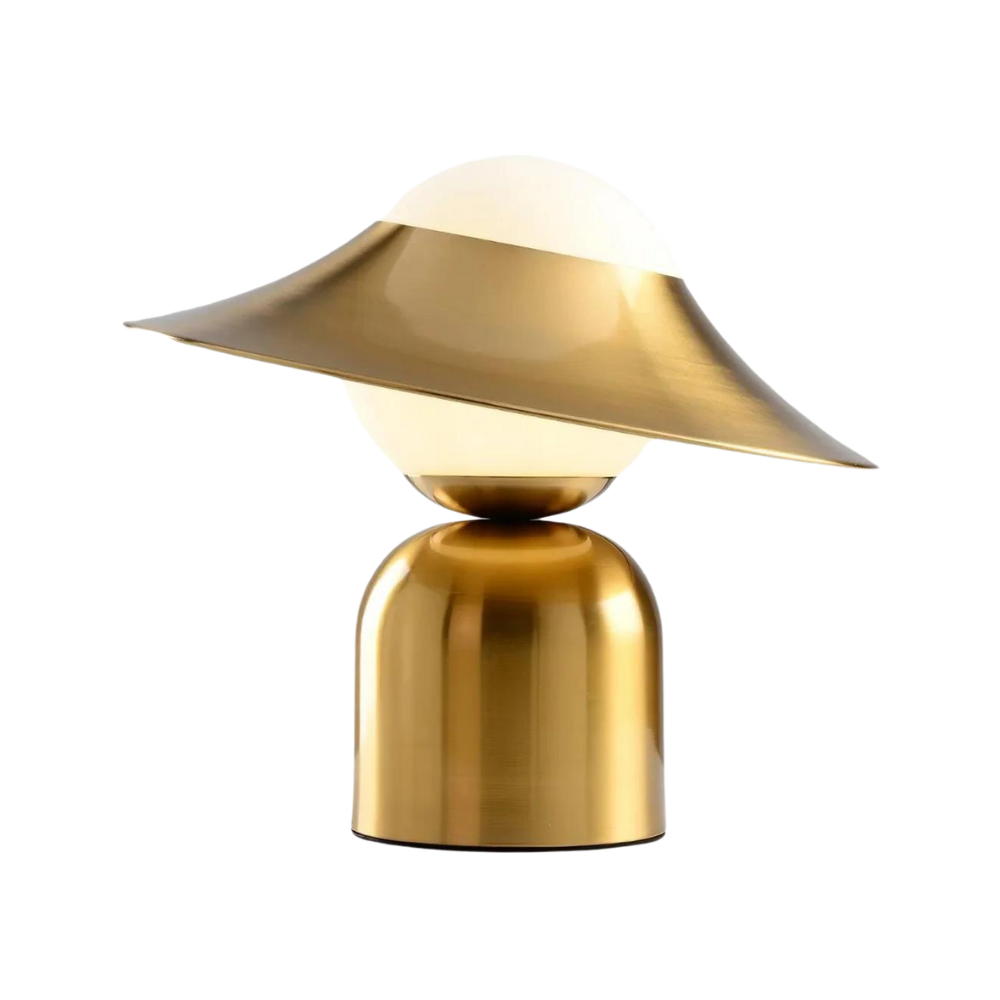 Céliane | Lampe de Table Vintage en Verre et Métal