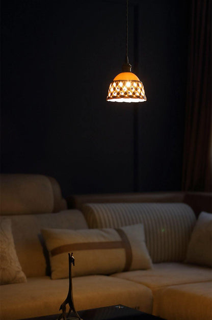 Céravelle | Lampe Suspendue – Céramique artisanale émail blanc mat