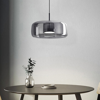 Clévia | Lampe Suspendue – Ambiance Rétro & Lumière Chaleureuse 35CM Gris Fumé
