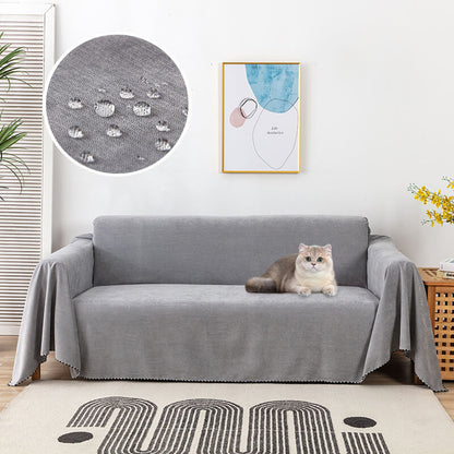 Domélis | Jeté de Canapé Lavable – Style Raffiné et Anti-Taches Gris