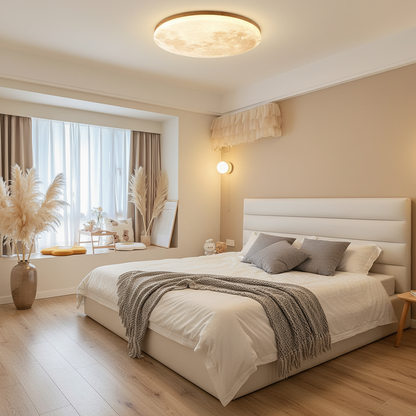 Éclipsa | Plafonnier Rond – Minimalisme Moderne & Ambiance Chaleureuse