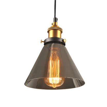 Écloria | Suspension Art Déco – Design rétro, E27 universel B-Gris fumé