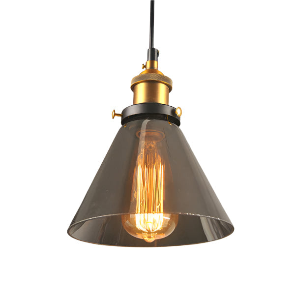 Écloria | Suspension Art Déco – Design rétro, E27 universel B-Gris fumé