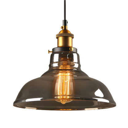 Écloria | Suspension Art Déco – Design rétro, E27 universel C-Gris fumé