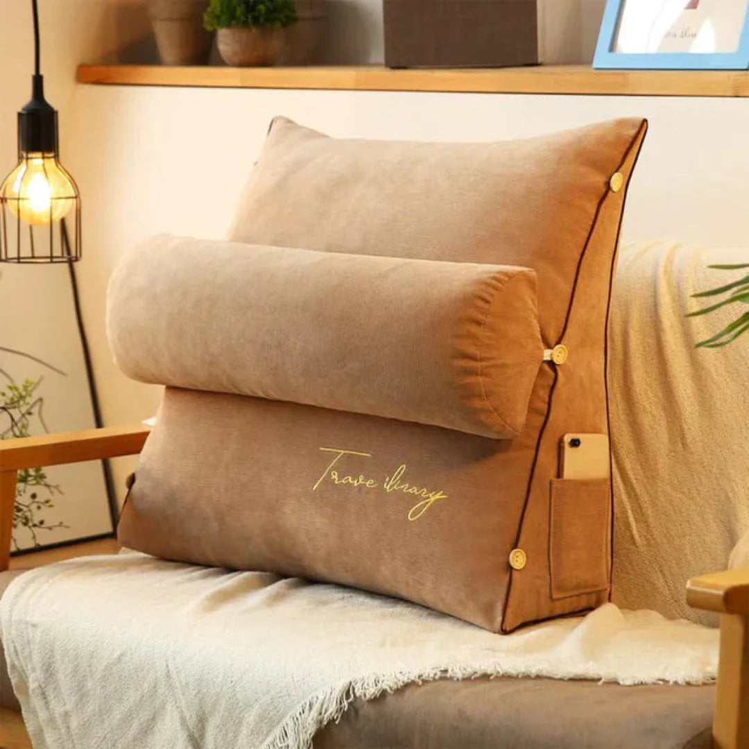 Élevia | Coussin Orthopédique – Soutien Ergonomique pour le Dos et le Cou Marron