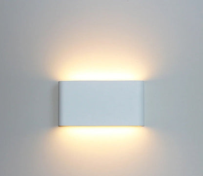 Élura | Applique Murale Moderne – Éclairage Haut & Bas LED Étanche Blanc 12W