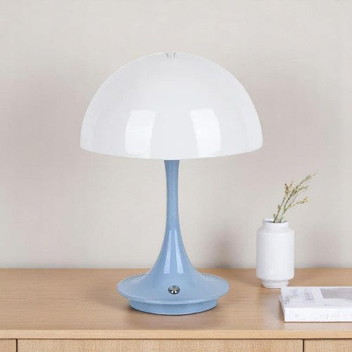 Élurea | Lampe Champignon LED Sans Fil – Design Scandinave Chaleureux et Élégant Bleu
