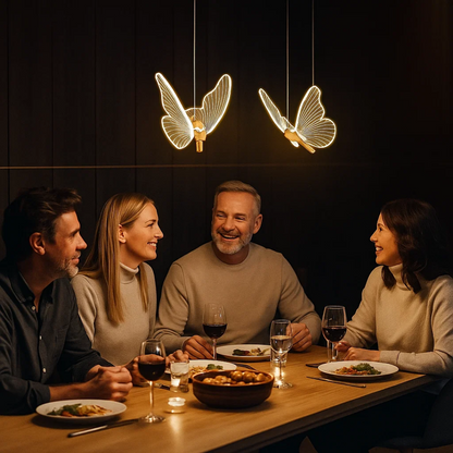 Élyara | Lampe de Plafond LED – Design Ailé Élégant et Lumière Chaleureuse