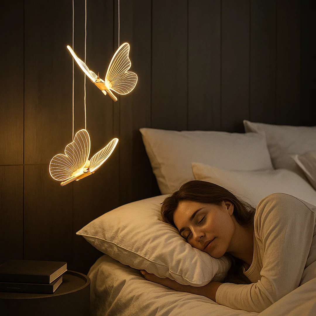 Élyara | Lampe de Plafond LED – Design Ailé Élégant et Lumière Chaleureuse