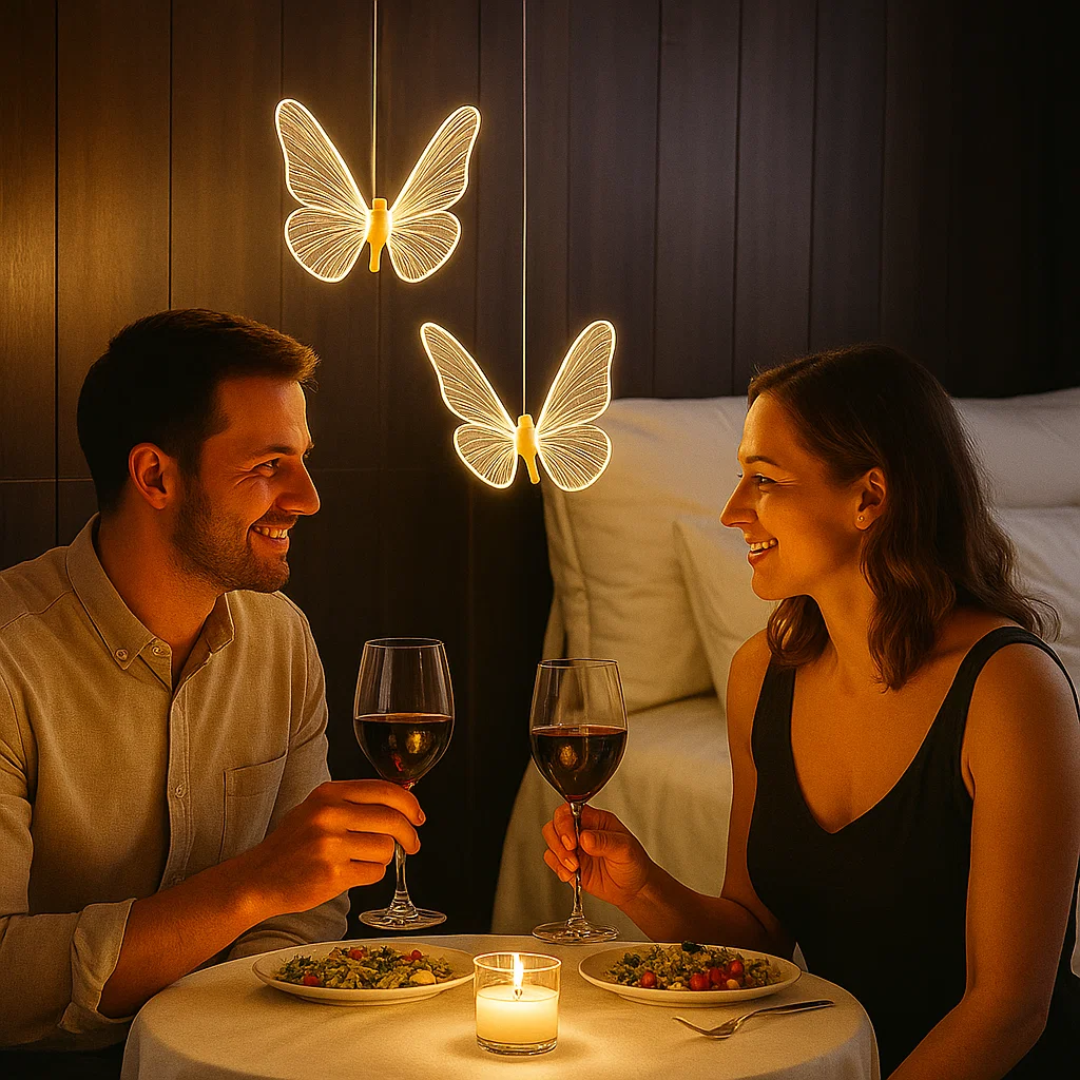 Élyara | Lampe de Plafond LED – Design Ailé Élégant et Lumière Chaleureuse