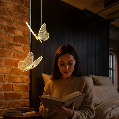 Élyara | Lampe de Plafond LED – Design Ailé Élégant et Lumière Chaleureuse