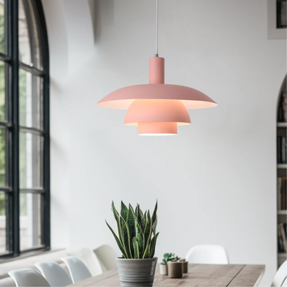 Élysso | Suspension Scandinave – Design Raffiné et Lumière Apaisante Rose