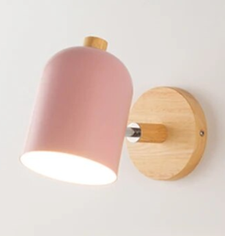 Élyvia | Applique Murale en Bois – Design Scandinave Élégant Rose Sans ampoule
