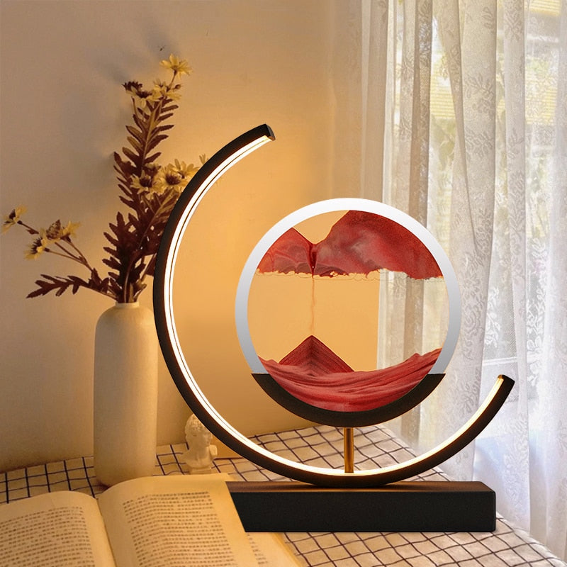 Éternia | Lampe Décorative LED – Paysages de sable apaisants