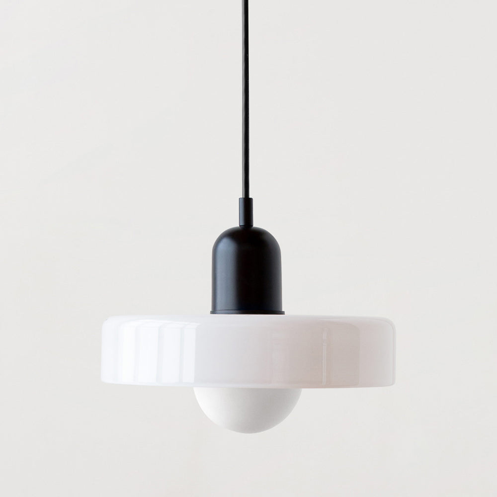 Formélia | Suspension Bauhaus – Design géométrique Blanc Noir