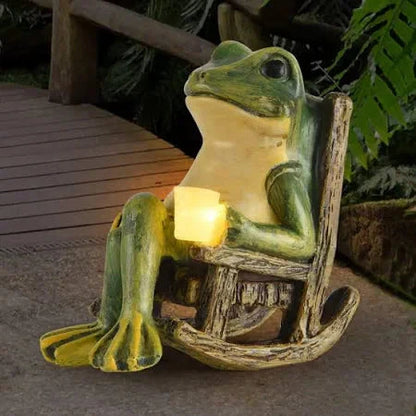 GardenFrog | Figurine Lumineuse de Jardin – Décoration Solaire Étanche