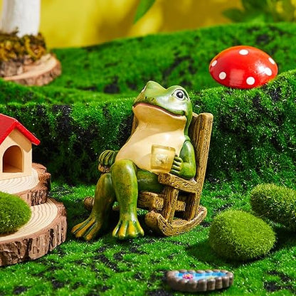 GardenFrog | Figurine Lumineuse de Jardin – Décoration Solaire Étanche
