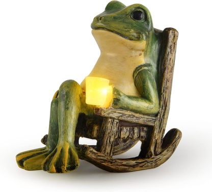 GardenFrog | Figurine Lumineuse de Jardin – Décoration Solaire Étanche