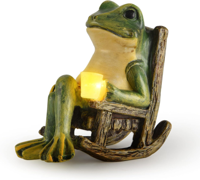 GardenFrog | Figurine Lumineuse de Jardin – Décoration Solaire Étanche