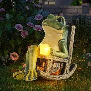 GardenFrog | Figurine Lumineuse de Jardin – Décoration Solaire Étanche