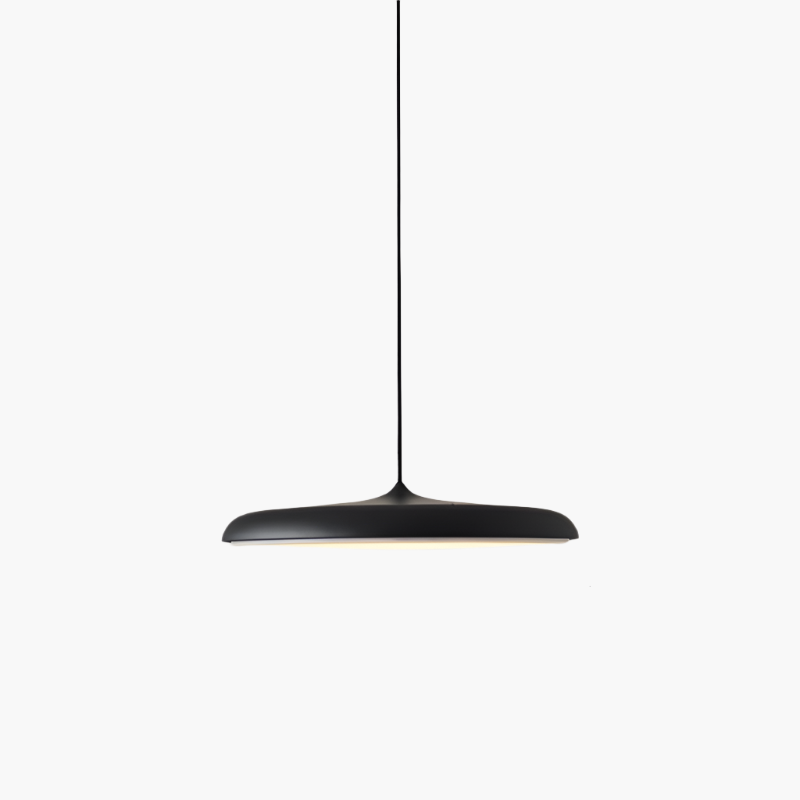 Haloria | Suspension Minimaliste – LED Intégrée Dia25cm Noir