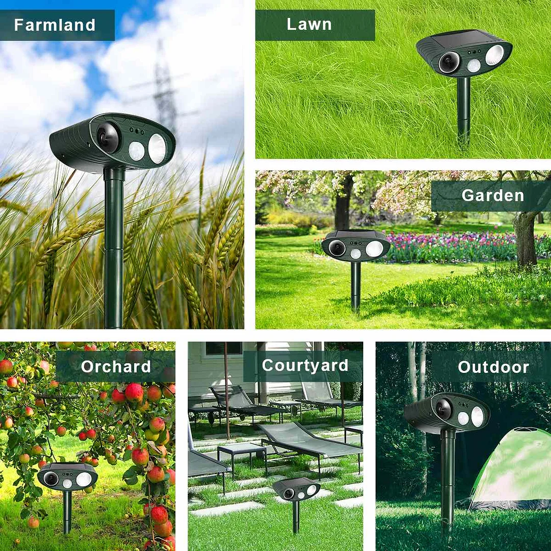 Sonardin - Répulsif Ultrasonique Solaire À Piquet