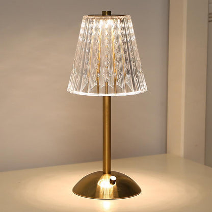 LumiVerre | Lampe de Table – Cristal Raffiné et Éclairage Sans Fil