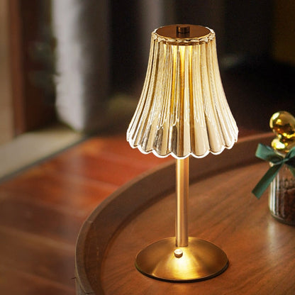 LumiVerre | Lampe de Table – Cristal Raffiné et Éclairage Sans Fil Classique