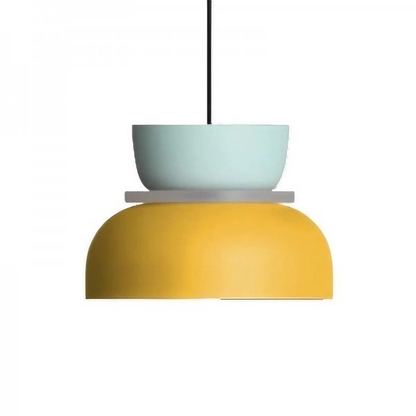 Marenza | Suspension Scandinave – Design Macaron et Élégance Moderne Bleu clair + Jaune