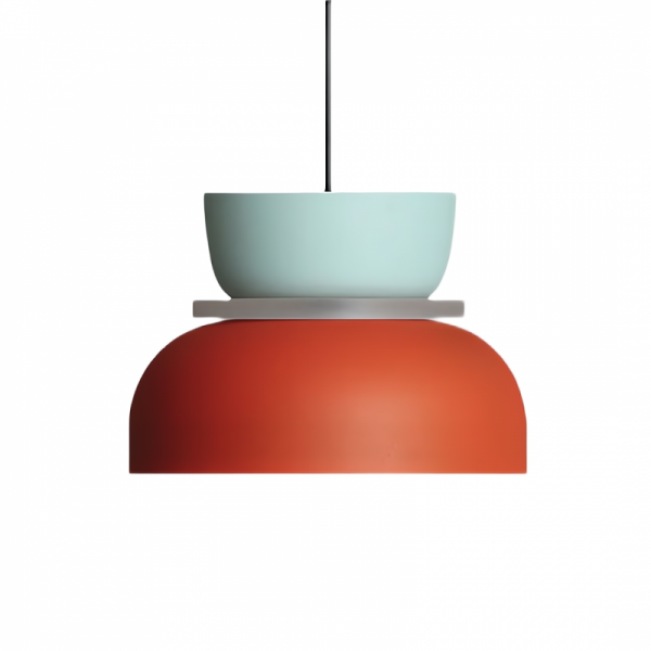 Marenza | Suspension Scandinave – Design Macaron et Élégance Moderne Bleu clair + Orange