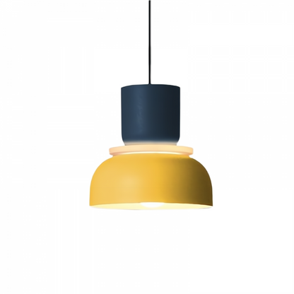 Marenza | Suspension Scandinave – Design Macaron et Élégance Moderne Marine + Jaune