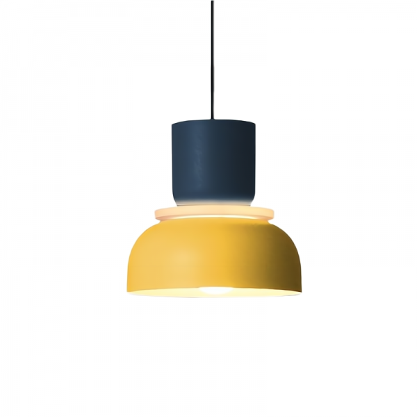 Marenza | Suspension Scandinave – Design Macaron et Élégance Moderne Marine + Jaune