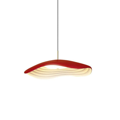 Maréva | Suspension LED – Courbes Élégantes et Éclat Raffiné Rouge