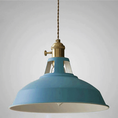 Métallia | Lampe Suspendue – Design Industriel Rétro & Élégant Bleu
