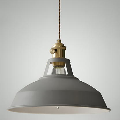 Métallia | Lampe Suspendue – Design Industriel Rétro & Élégant Gris
