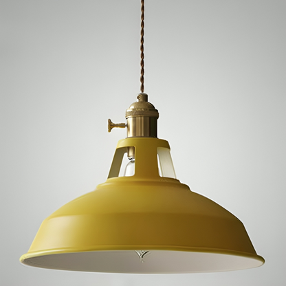 Métallia | Lampe Suspendue – Design Industriel Rétro & Élégant Jaune