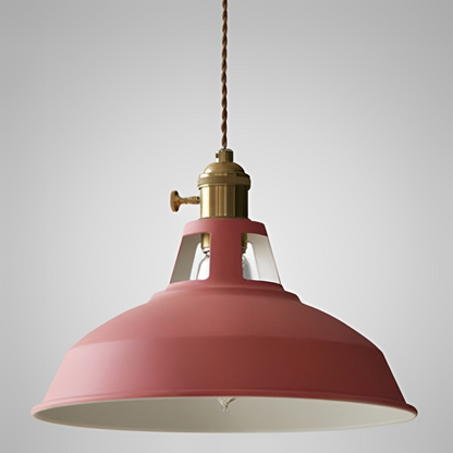 Métallia | Lampe Suspendue – Design Industriel Rétro & Élégant Rouge