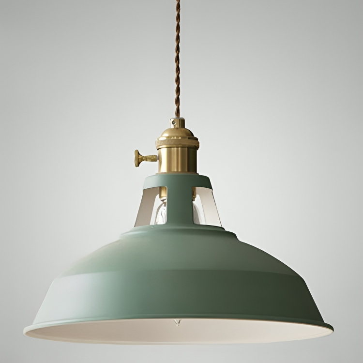 Métallia | Lampe Suspendue – Design Industriel Rétro & Élégant Vert