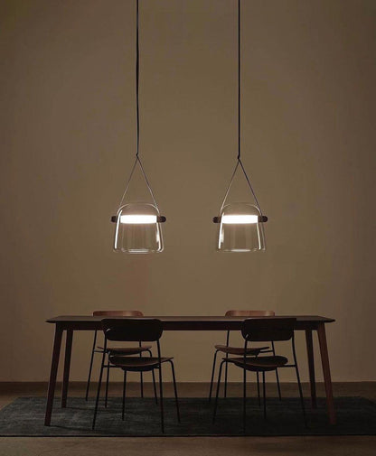 Noctéa | Lampe Suspendue – Verre soufflé LED design contemporain