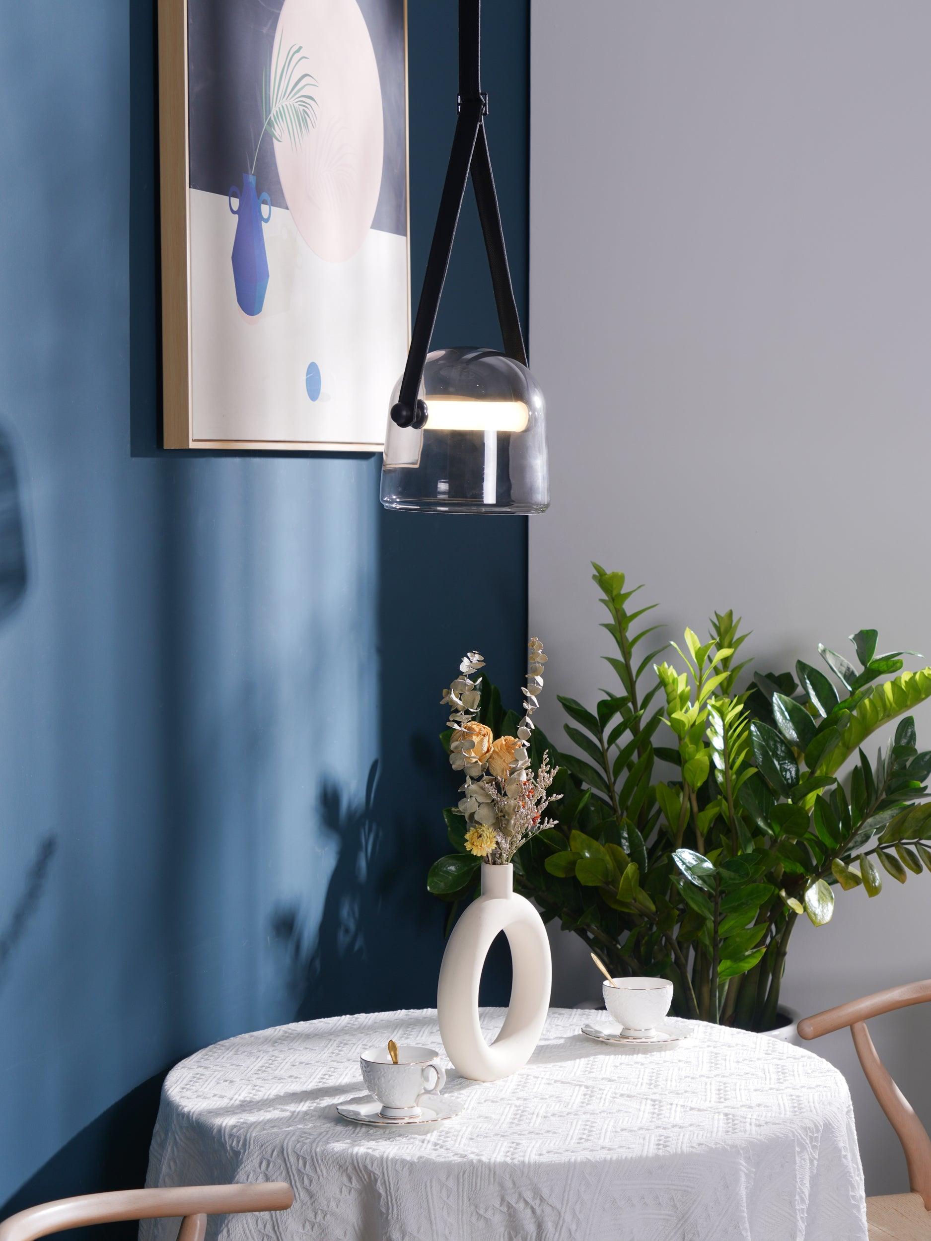Noctéa | Lampe Suspendue – Verre soufflé LED design contemporain