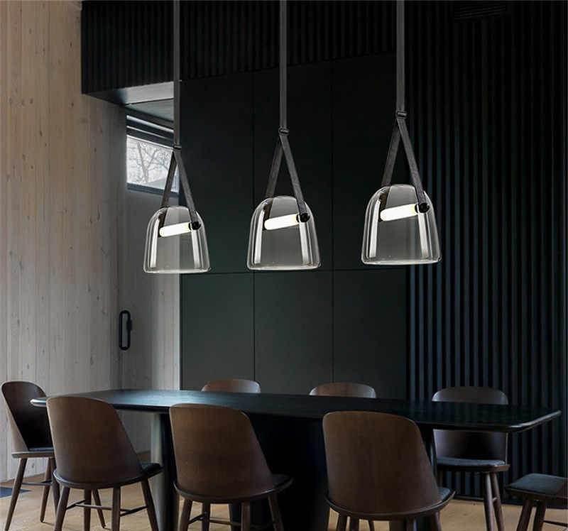 Noctéa | Lampe Suspendue – Verre soufflé LED design contemporain