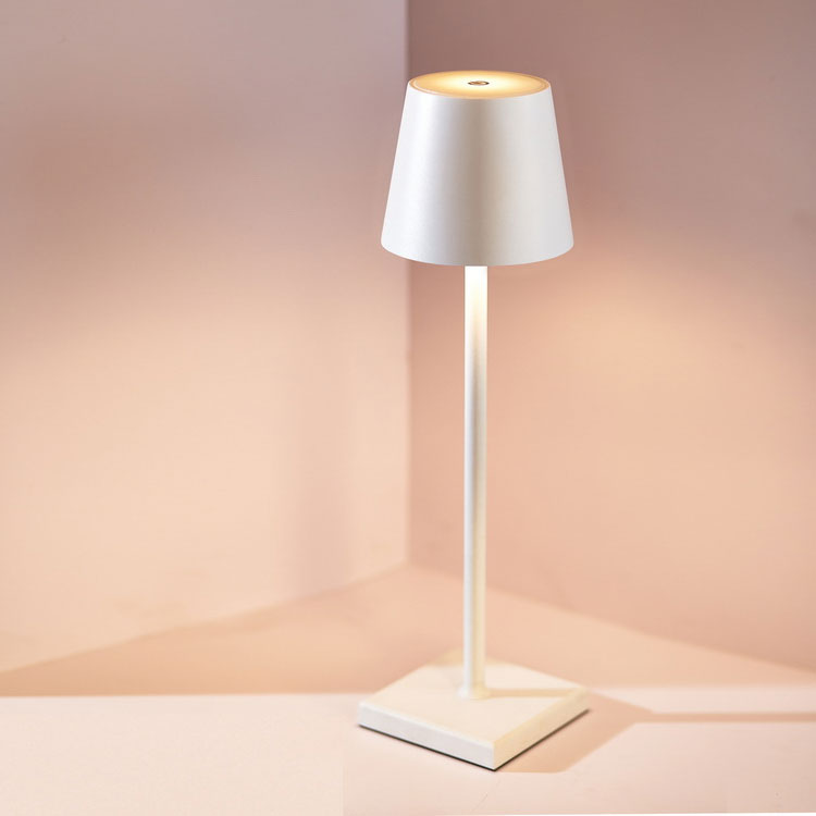 Olyndra | Lampe de Table Sans Fil – Élégance Moderne & Dimmable Blanc